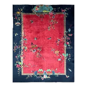 Antique Art Deco Chinese Carpet, C-1920's Chinese Village