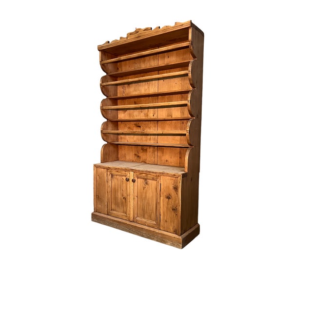 Rustic Rustic Fir Plate Credenza, 1800s For Sale - Image 3 of 4