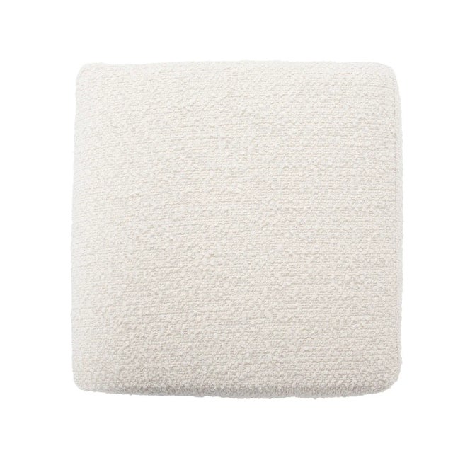 The Universal Cube Ottoman In Barbet Natural Our Barbet Cubes feature a casual soft knobby weave in natural earthy color...