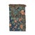 This navy and terracotta floral woven throw blanket features lush blossoms and trailing foliage, textured cotton...