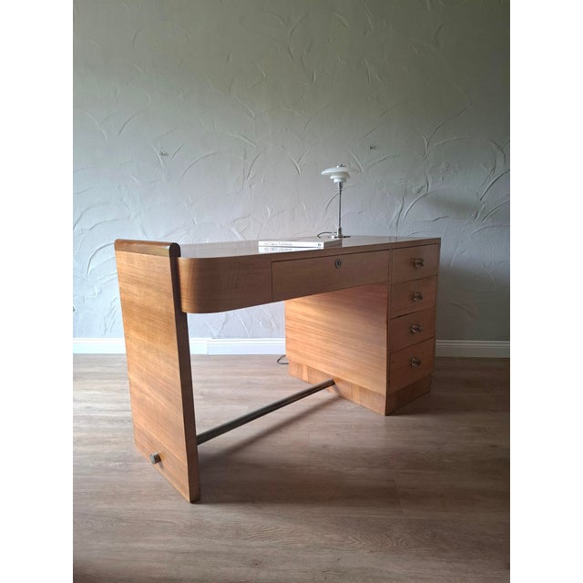 Vintage French Art Deco Desk, 1940 For Sale - Image 3 of 7