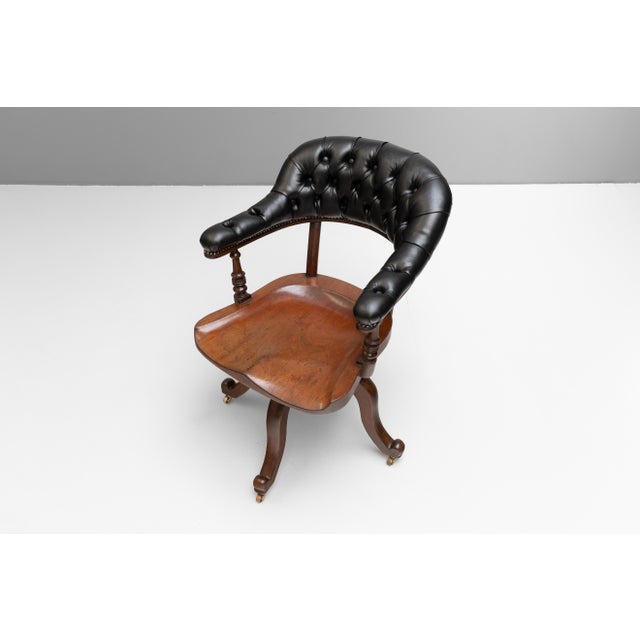 Antique Victorian Desk Chair, 1890s For Sale - Image 4 of 10