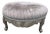 Hollywood Regency Carved Round Ottoman For Sale