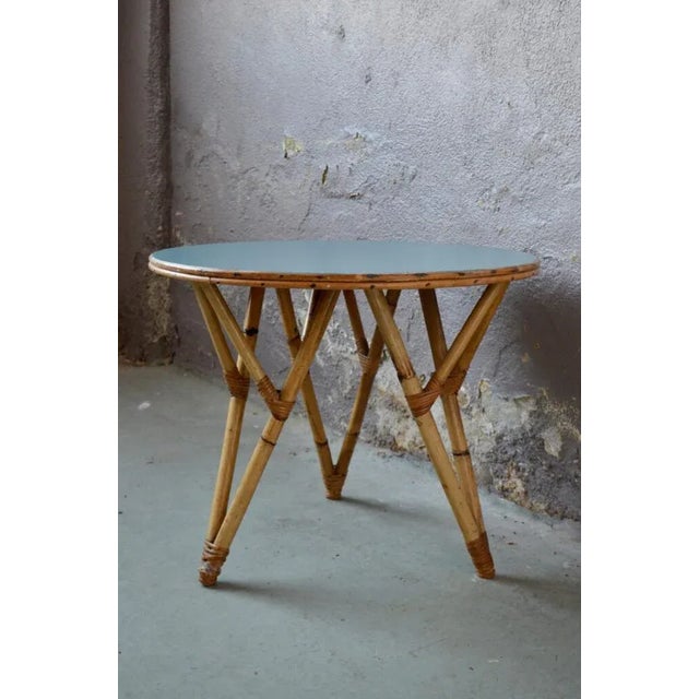 Rattan Side Table, 1960s For Sale - Image 6 of 11