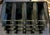 Mid Century Wood Wine Holder Rack in Black With Brass Details For Sale In New York - Image 6 of 6