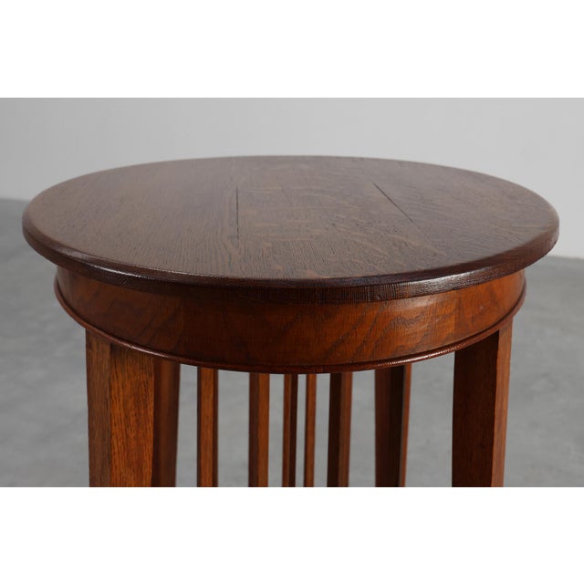 Arts and Crafts Oak Side Table, United Kingdom, 1900s For Sale - Image 12 of 17