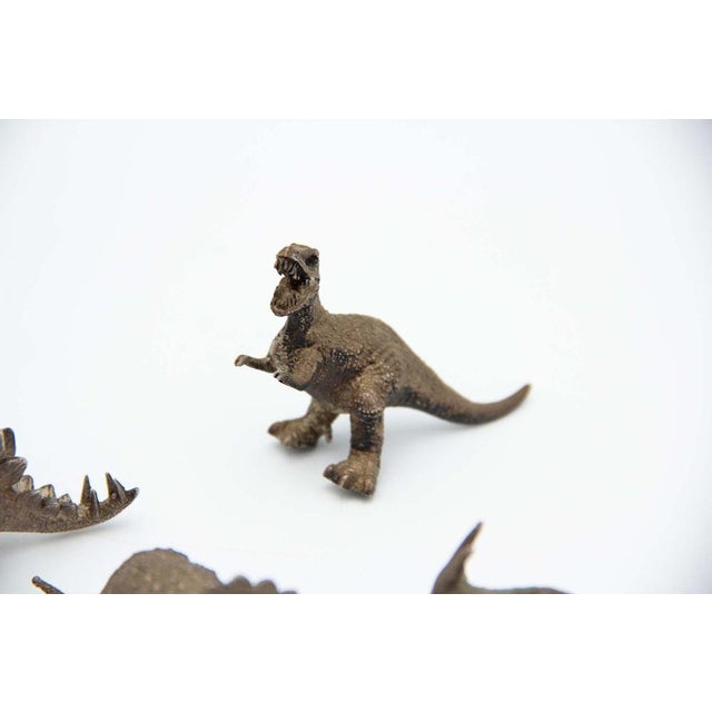 Miniature Silver Dinosaurs, Set of 9 For Sale - Image 3 of 7