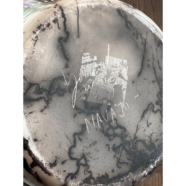 Yolanda White Navajo Horse Hair Vase For Sale - Image 14 of 16