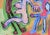 Frank-Kirk Ehm-Marks, Nude, Bizarre Erotic Scene, 1991, Acrylic Painting on Board For Sale - Image 6 of 10