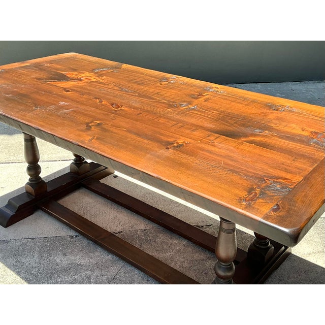 Vintage 19th Century French Double Pedestal Table For Sale - Image 10 of 12
