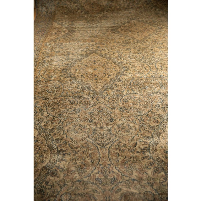 Vintage Tea Washed Kerman Carpet - 10'11" x 19'1" For Sale - Image 13 of 17