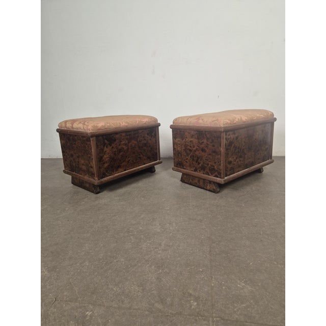 Art Deco Ottomans, 1930s, Set of 2 For Sale - Image 3 of 12