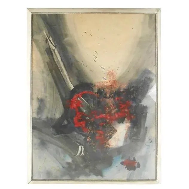 Paint Mid 20th Century Vintage Abstract Watercolor Painting by Herbert MacDonald For Sale - Image 7 of 7