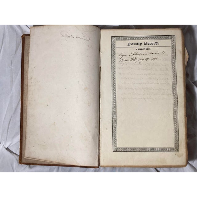 Brown Scott’s Bible 1832 Family Bible of Early American Northrop. Northrup Ancestors (The Line of Cyrus, B. 1773) &This Branch of the Bostwick Family. For Sale - Image 8 of 12