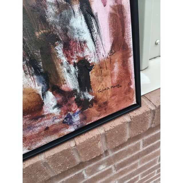2010s Set of Three Taylor A. Moore Abstract Paintings – Framed For Sale - Image 5 of 9