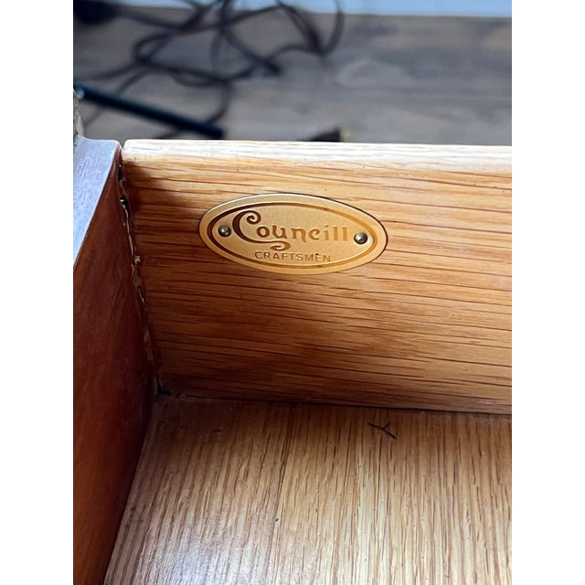 Vintage Solid Mahogany Chippendale Style Lowboy by Councill Craftsmen For Sale - Image 9 of 11