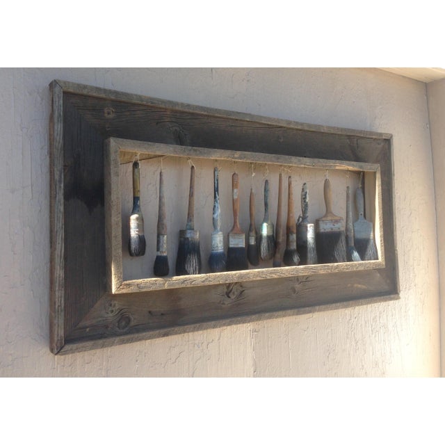 Framed Antique Horse Hair Brushes Set of 13 Chairish