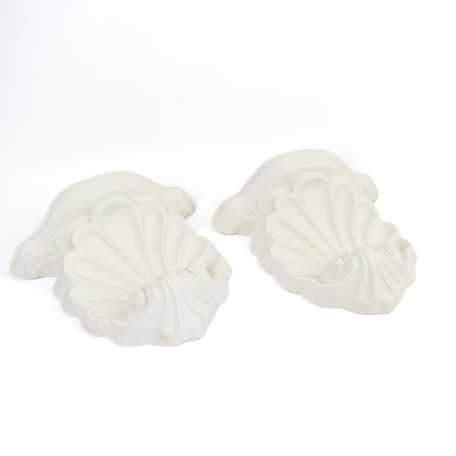 Vintage Plaster Shell Scroll Wall Shelves - A Pair For Sale - Image 9 of 16