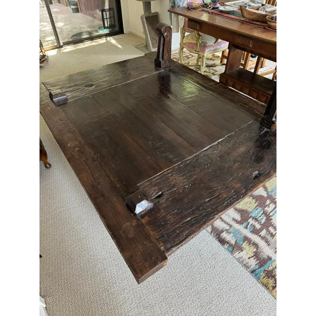 Mid 20th Century Carved Wood Low Coffee Table – Indonesia, Rustic, Boho For Sale - Image 4 of 4