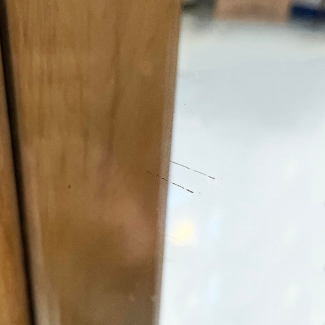 Art Deco Italian Full-Length Floor Mirror in Light and Black Wood, 1930s For Sale - Image 10 of 18