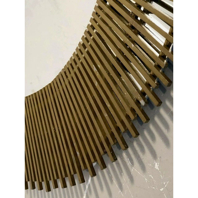 French Craft Iron Sun Mirror, 1950s For Sale - Image 6 of 7