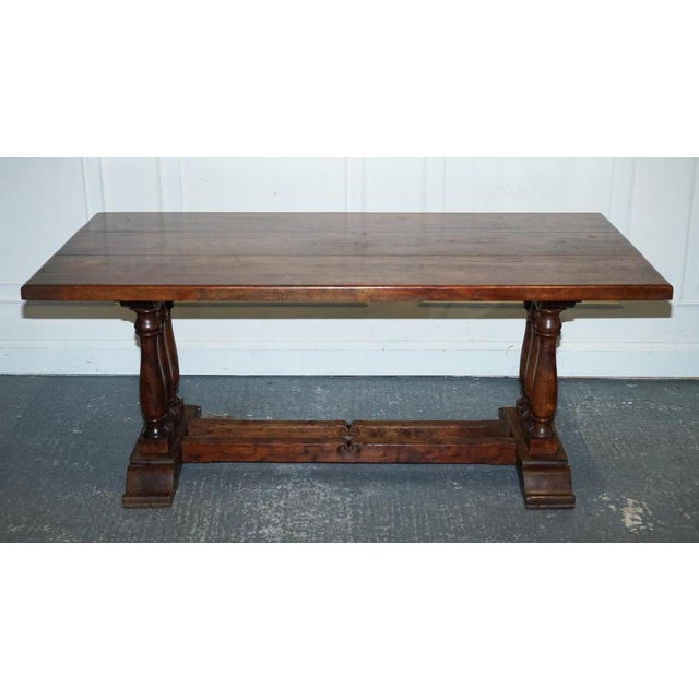 Vintage Hardwood Rectangular Dining Table For Sale - Image 15 of 16