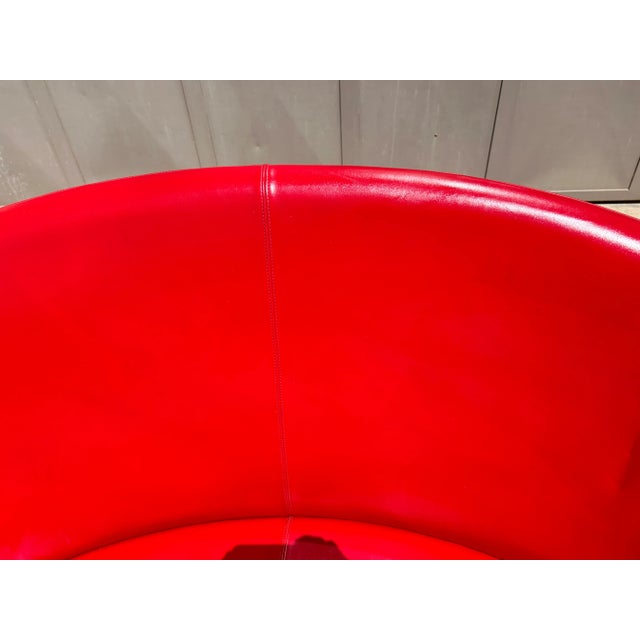 1980s Red Sofa by Massimo and Lella Vignelli for Poltrona Frau, 1989 For Sale - Image 5 of 12