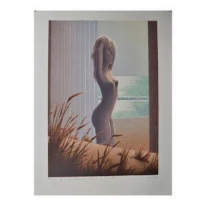 1980s Leiora - Lithograph "Female Nude", Numbered Xix/Xx, Dedicated, and Signed