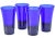 American Cobalt-Blue Crystal Glasses, S/4 For Sale - Image 3 of 5