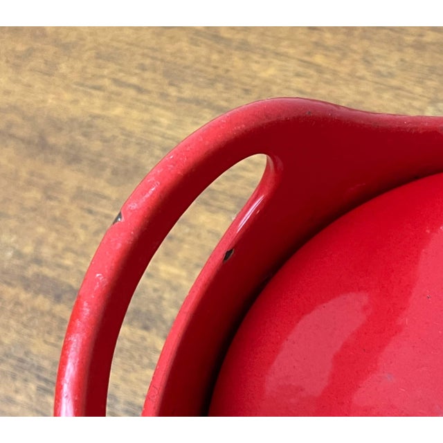 Red Mid-Century Modern Red Enamel Cast Iron Pot by Timo Sarpaneva for Rosenlew of Finland, 1960s For Sale - Image 8 of 18