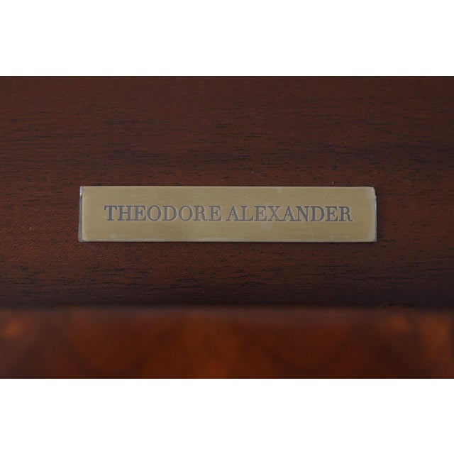 Pair Theodore Alexander 5005-392 Mahogany 1 Drawer Lamp Tables For Sale - Image 17 of 18