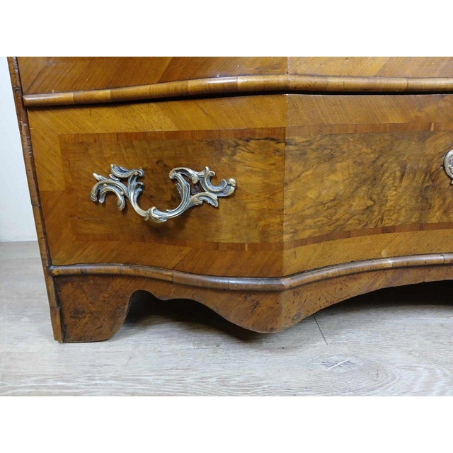 Antique Marquetry Arbalette Chest of Drawers, 1700s For Sale - Image 3 of 9