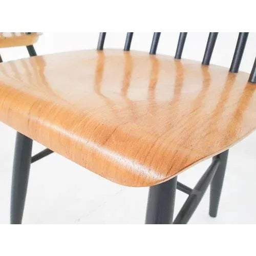 Wood Set of Set of Two Spindle Back Chairs, the Netherlands 1960s For Sale - Image 7 of 8