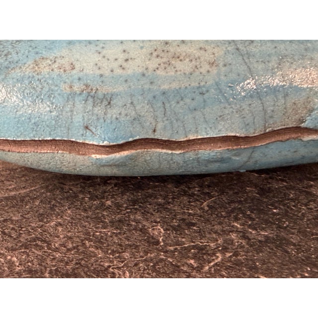 American Whimsical Raku Pottery Crocodile Head For Sale - Image 3 of 18