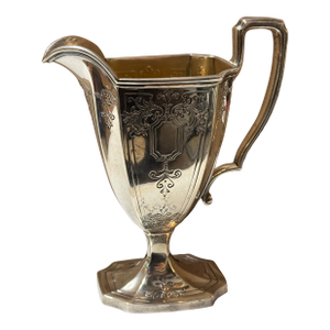 Antique Sterling Silver Creamer Jug With Ornate Handle