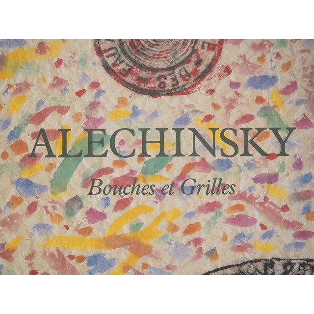 Bouches et Grilles Poster after Pierre Alechinsky For Sale - Image 6 of 10