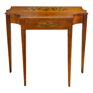 Rare Inlaid and Decorated Hitchcock Cherry Console Table For Sale