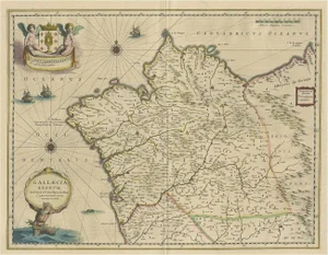 Antique Map of the Northwestern Coast of Spain