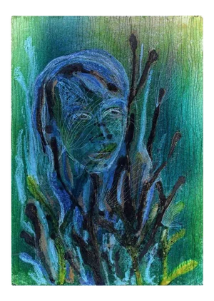 Nymph - Mixed Media on Carboard by Esy Beluzzi - Late 1900 1960s-1970s