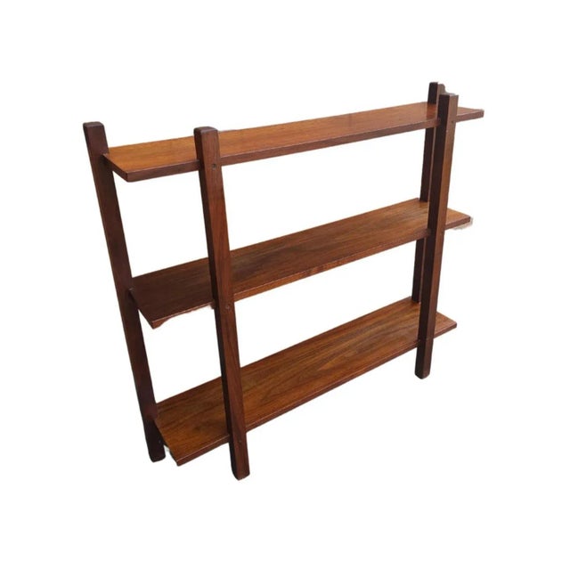Arts & Crafts 20th Century American Arts and Crafts Solid Mahogany Open Bookcase Etagere For Sale - Image 3 of 6