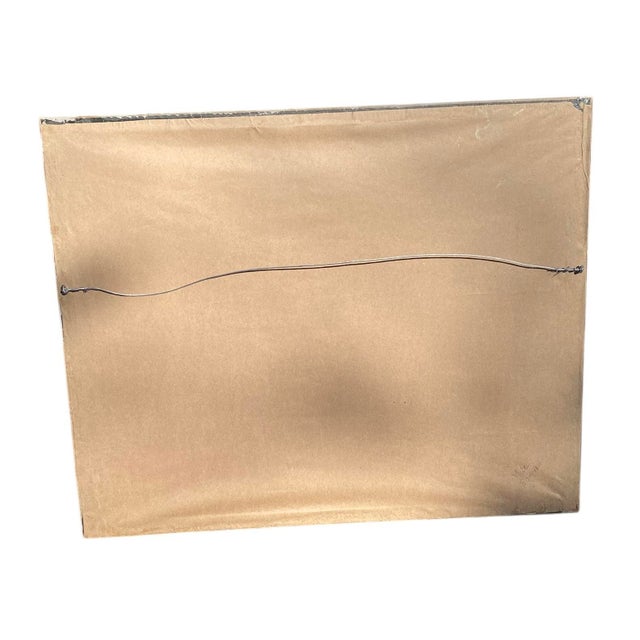 Mid Century Modern Style Framed Still Life Interior Study Monochromatic Oil on Board Painting For Sale - Image 10 of 12