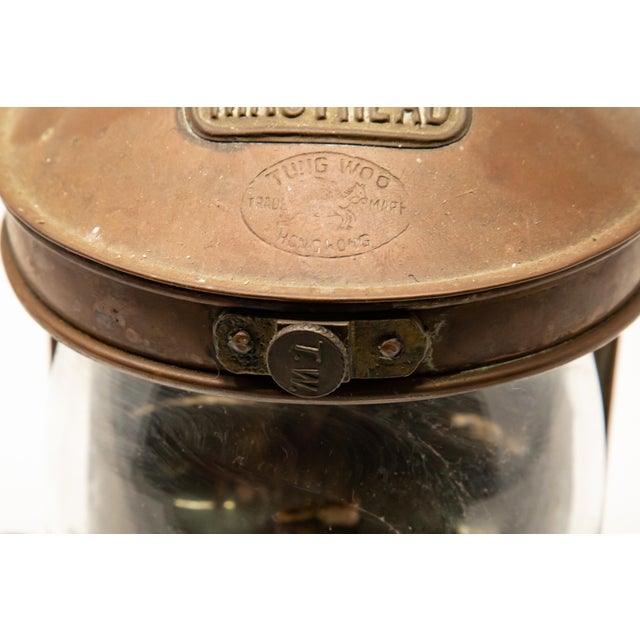 Metal Mid-Century Copper Masthead Ship Lantern For Sale - Image 7 of 11