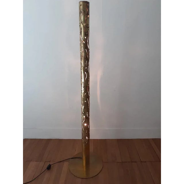 Brown Sputnik Style Brass Floor Lamp For Sale - Image 8 of 16
