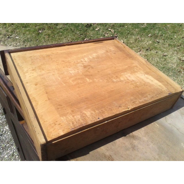 1850s Two Piece Poplar Blind Door Corner Cabinet Cupboard W Orginal Alligator Finish For Sale - Image 10 of 12