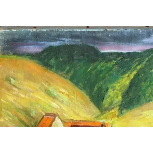Early French Painting - Red Roofs - Signed For Sale - Image 4 of 8