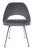 Knoll Saarinen Executive Armless Chairs in Gunmetal Velvet - Set of 6 For Sale - Image 4 of 5