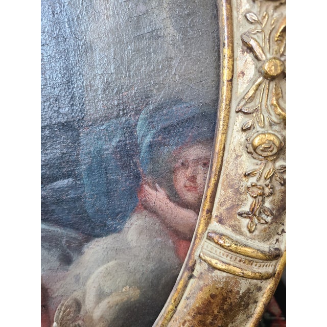Antique 18th Century Religious Oil Painting Assumption of the Virgin Mary For Sale - Image 9 of 16