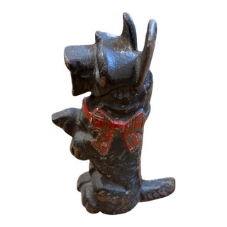 Original Painted Iron Scotty Dog Doorstop For Sale