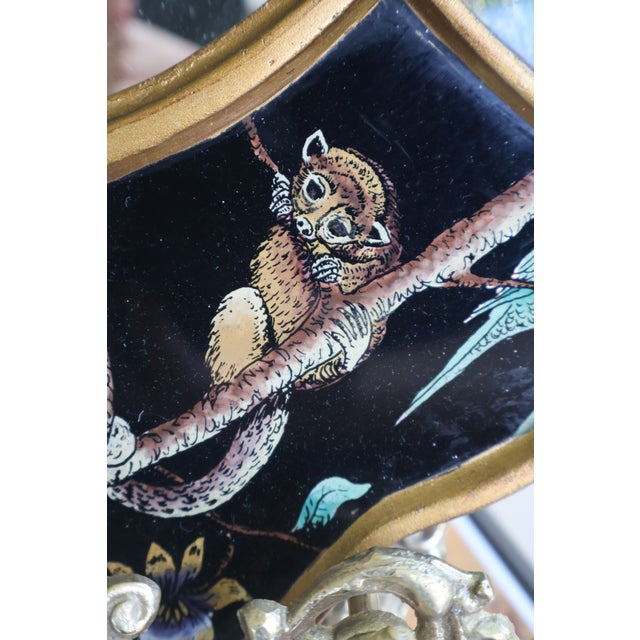 Vintage Robert M. Weiss Peruvian Reverse-Painted Wildlife Mirror For Sale - Image 15 of 18