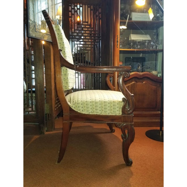 English Antique English Mahogany Armchair For Sale - Image 3 of 10